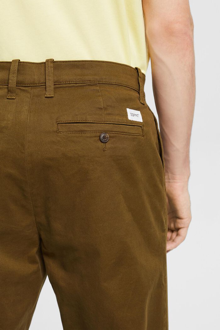 Bavlněné kalhoty chino s rovnými nohavicemi, KHAKI GREEN, detail image number 3