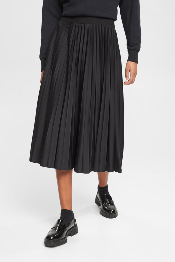 Plisovaná midi sukně, BLACK, detail image number 0
