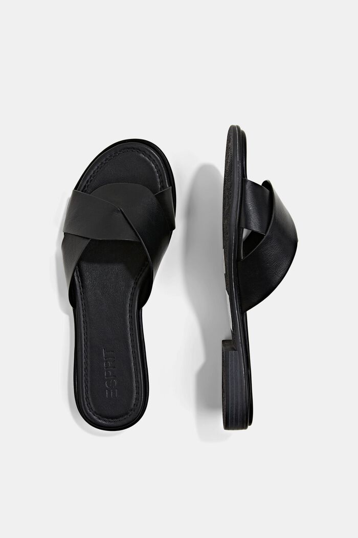 Pantoflíčky s překříženými pásky, BLACK, detail image number 1