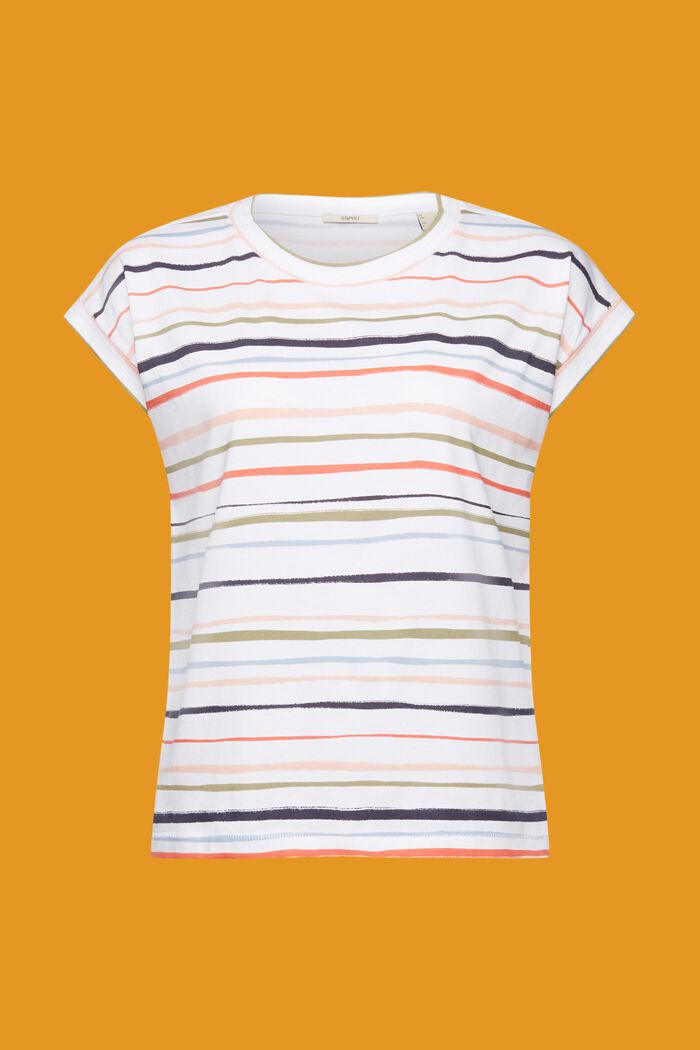 Proužkované tričko, 100% bavlna, WHITE, detail image number 6