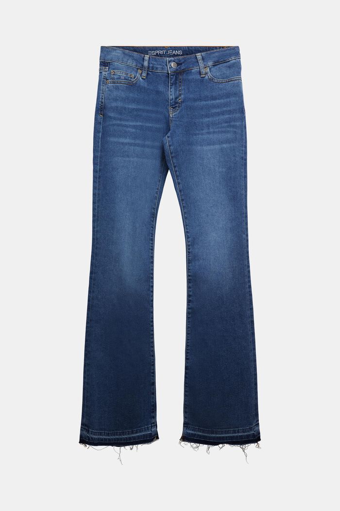 Bootcut džíny se středně vysokým pasem, BLUE MEDIUM WASHED, detail image number 7