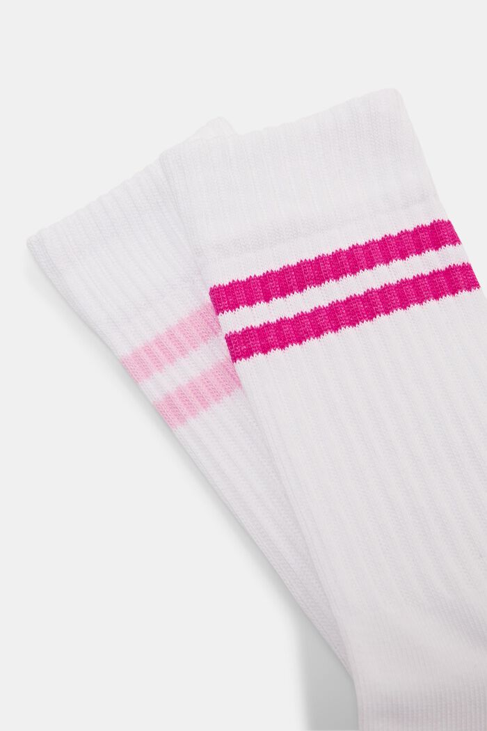 Pruhované tenisové ponožky, 2 páry v balení, WHITE, detail image number 2