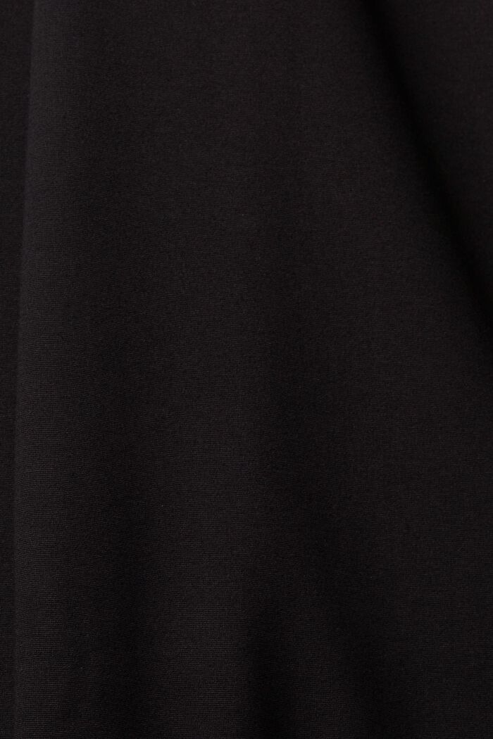 Rozšířené kalhoty z materiálu punto, BLACK, detail image number 1