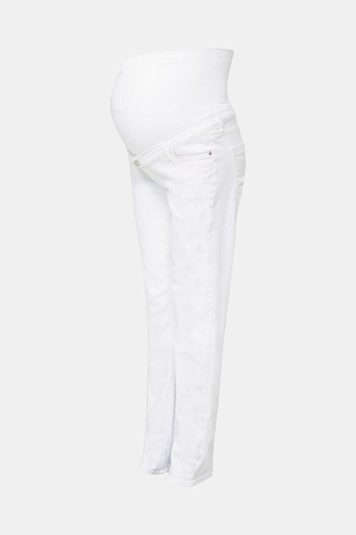 Basic džíny s pásem přes bříško, WHITE, detail image number 1