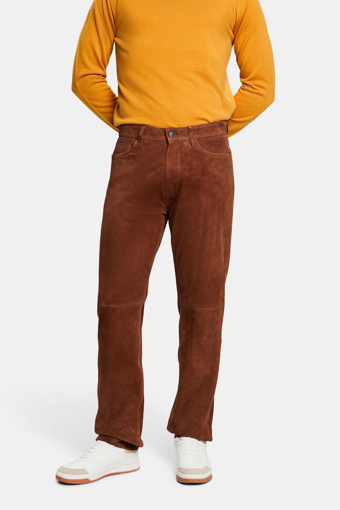 Semišové kalhoty s rovnými nohavicemi, BARK, detail image number 0