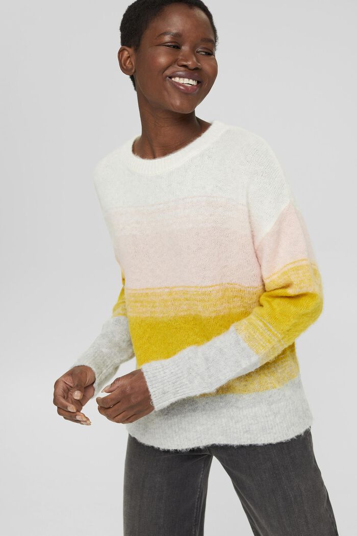 S vlnou: pulovr s přechodem barev, PASTEL PINK, detail image number 0