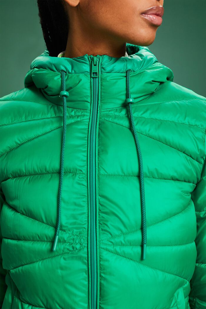 Vatovaná bunda s kapucí, GREEN, detail image number 5