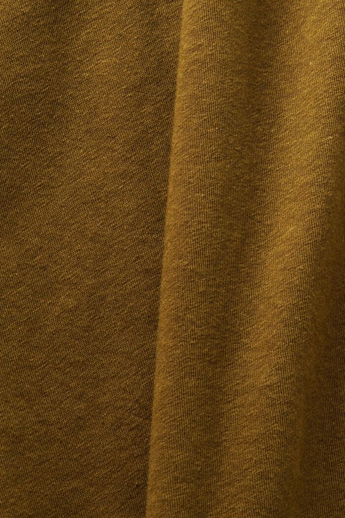 Polokošile z bavlny se lnem, OLIVE, detail image number 4