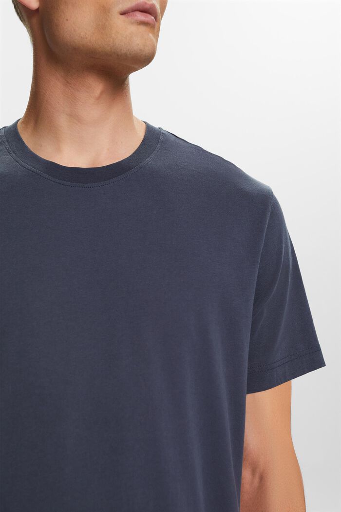 Žerzejové tričko s kulatým výstřihem, 100% bavlna, PETROL BLUE, detail image number 2
