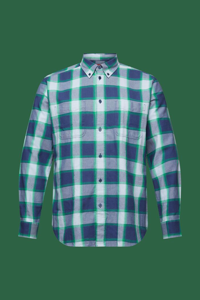 Károvaná košile z bavlněného flanelu, GREY BLUE, detail image number 6