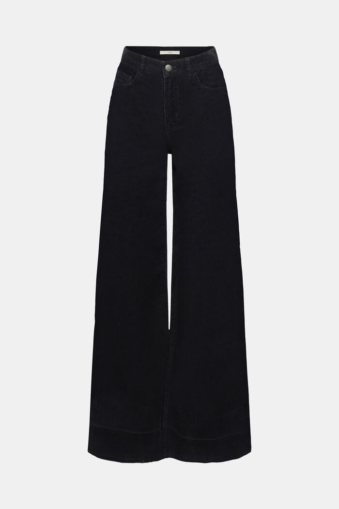 Manšestrové kalhoty se širokými nohavicemi, BLACK, detail image number 6