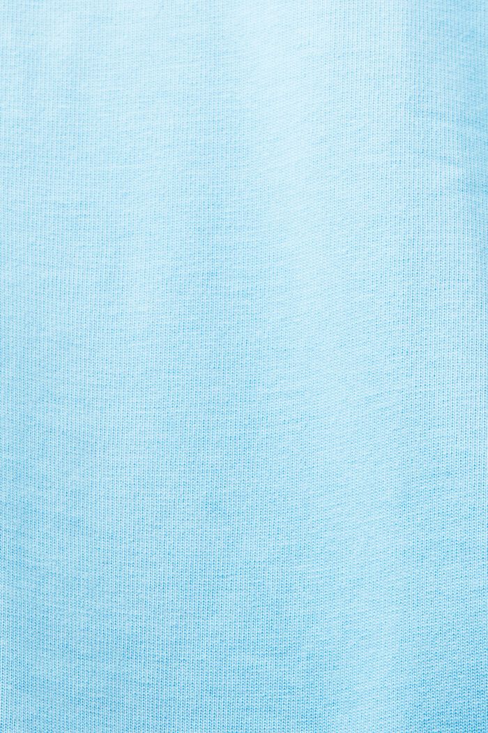 Unisex tričko s logem, z bavlněného žerzeje, LIGHT TURQUOISE, detail image number 6
