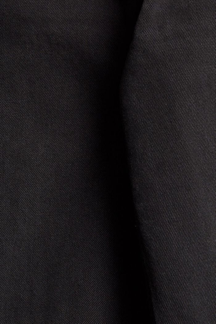 Poničené džíny s širokými nohavicemi, BLACK DARK WASHED, detail image number 4