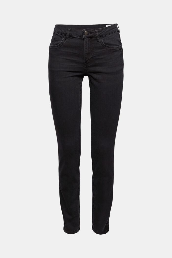 Strečové džíny ze směsi s bio bavlnou, BLACK DARK WASHED, detail image number 0