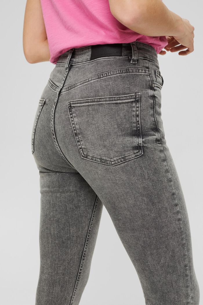 Strečové džíny se sepranými efekty, GREY MEDIUM WASHED, detail image number 2