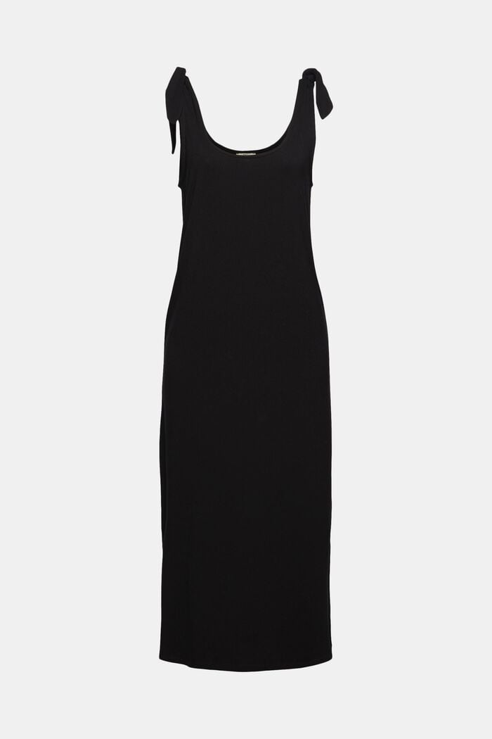 Žerzejové šaty s uzly, LENZING™ ECOVERO™, BLACK, detail image number 5