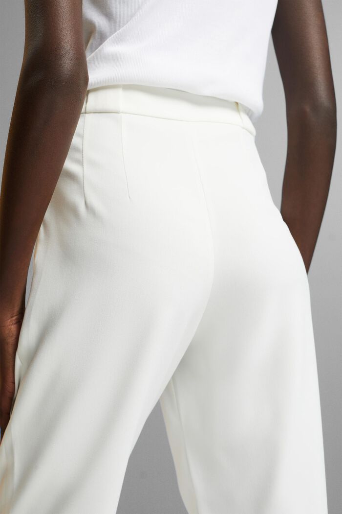 Jarní keprové zkrácené kalhoty, WHITE, detail image number 4