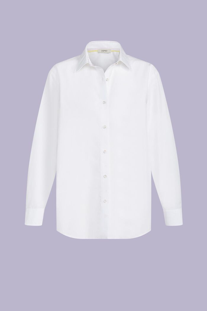 Košile z bavlněného popelínu, WHITE, detail image number 5
