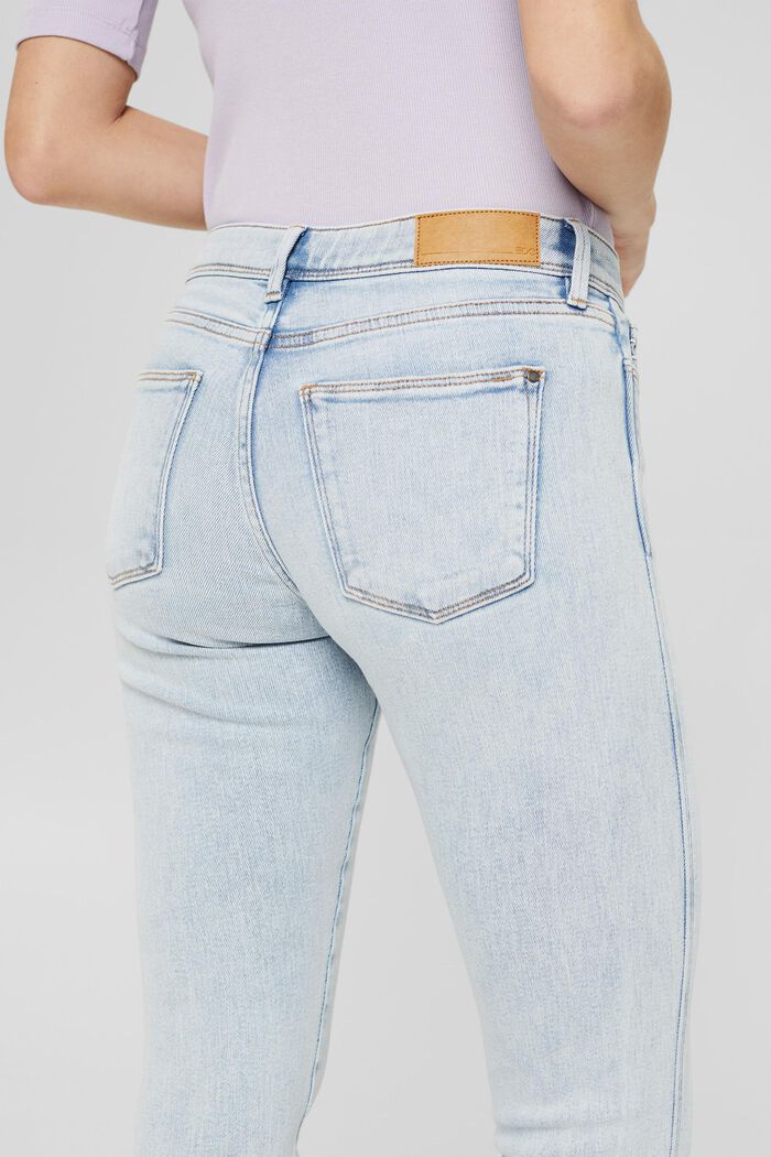 Strečové džíny s obnošeným vzhledem, BLUE LIGHT WASHED, detail image number 0