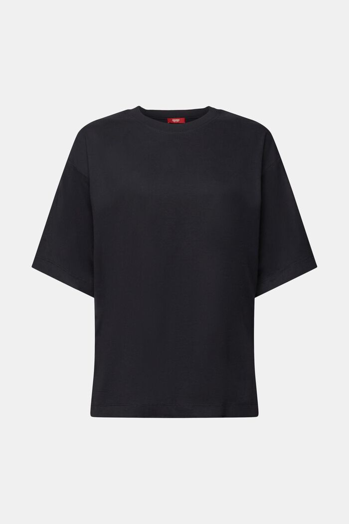 Oversize bavlněné tričko, BLACK, detail image number 6