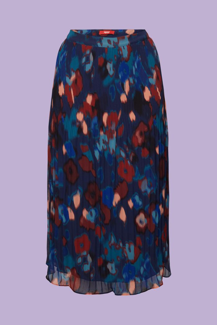 Plisovaná midi sukně ze šifonu, DARK BLUE, detail image number 6