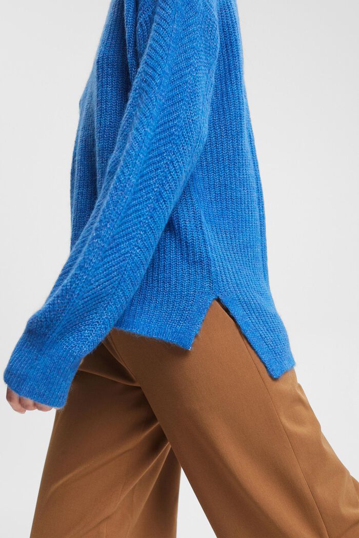 S alpakou: Pletený pulovr, BLUE, detail image number 3