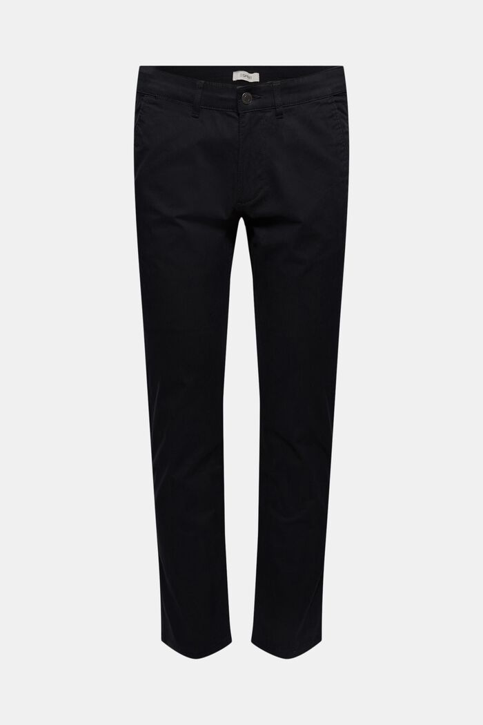 Strečové kalhoty chino, bio bavlna, BLACK, detail image number 8
