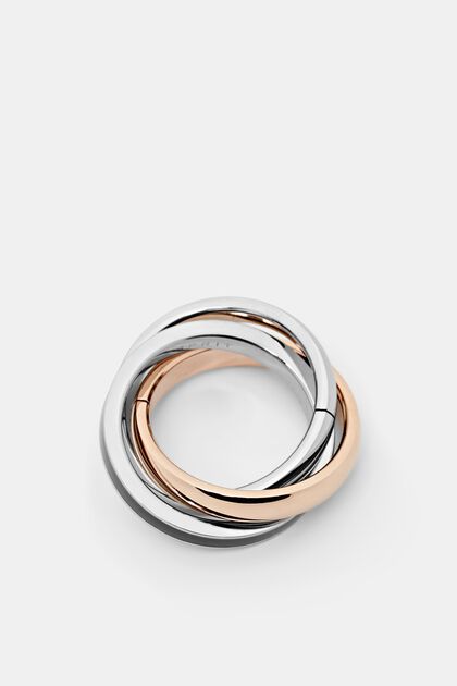 Trojitý prsten z nerezové oceli, ROSEGOLD, overview