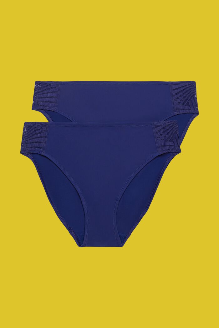 Mini kalhotky s detailem krajky, 2 ks v balení, DARK BLUE, detail image number 4