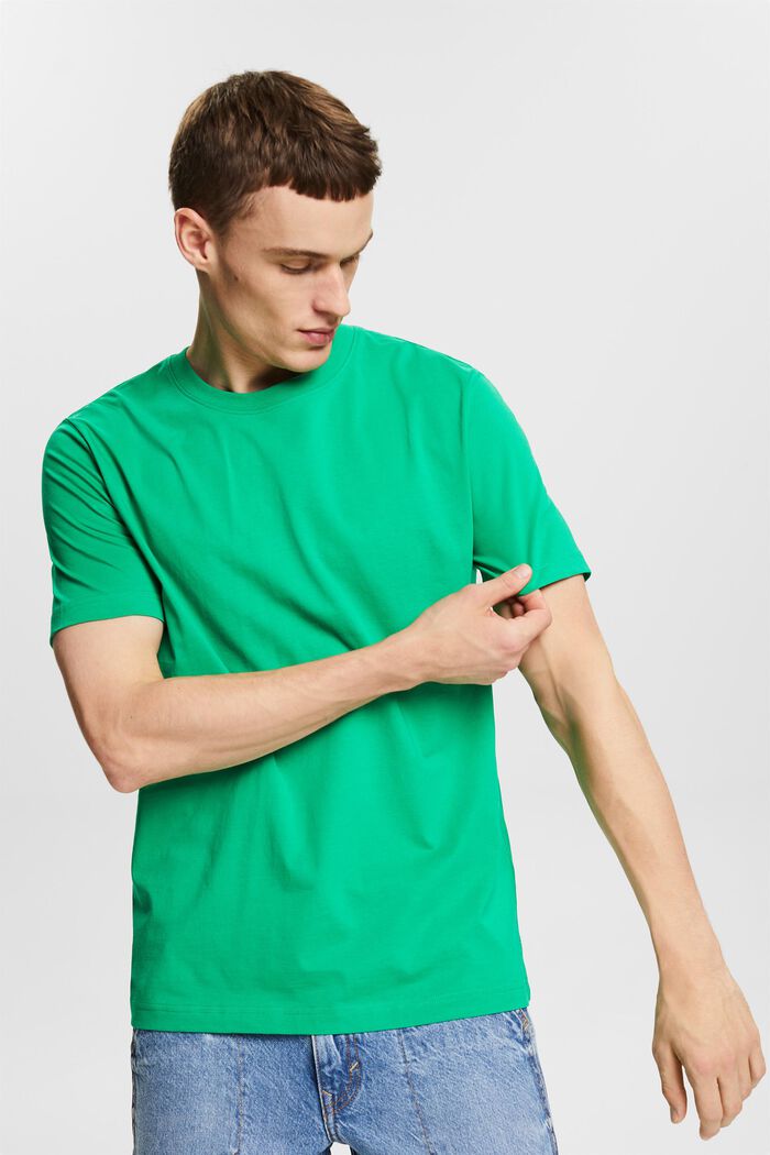 Žerzejové tričko z bio bavlny, GREEN, detail image number 0