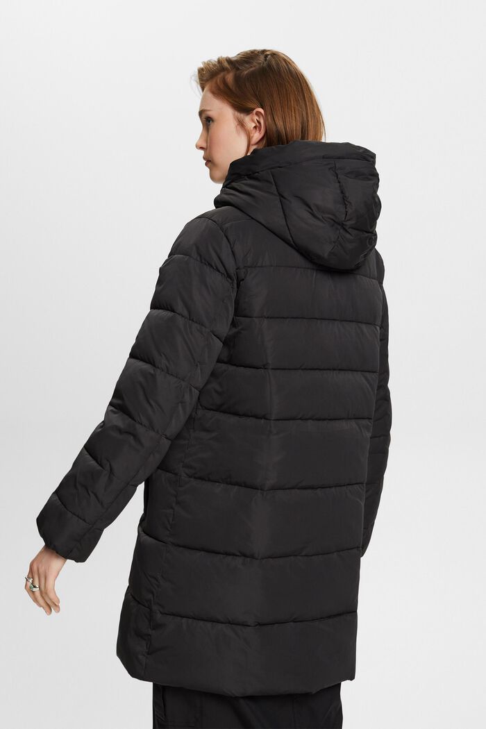 Péřový kabát s kapucí, BLACK, detail image number 4