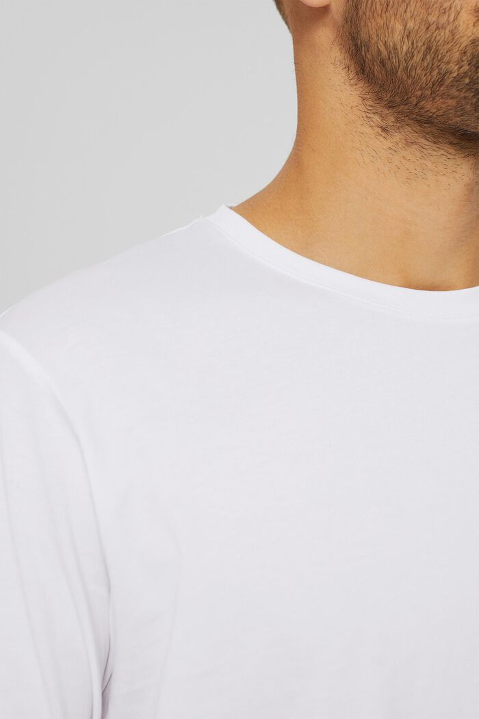 Žerzejové tričko s dlouhým rukávem, ze 100% bio bavlny, WHITE, detail image number 1