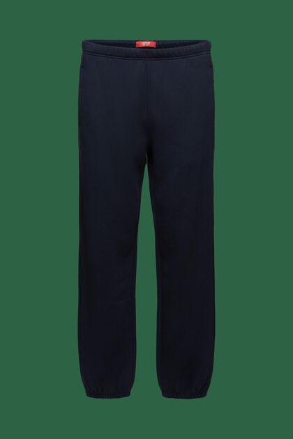 Teplákové kalhoty s logem, z bavlněného flísu