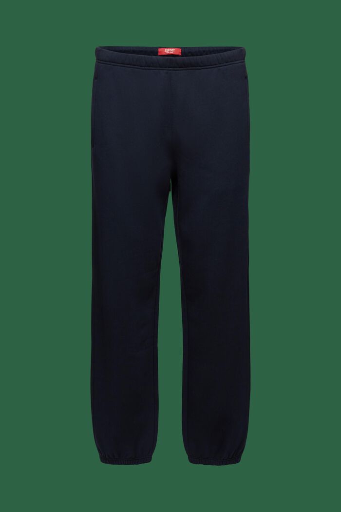 Teplákové kalhoty s logem, z bavlněného flísu, NAVY, detail image number 7