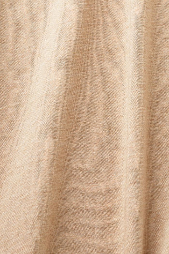 Tričko s kulatým výstřihem ke krku, 100% bavlna, SAND, detail image number 5