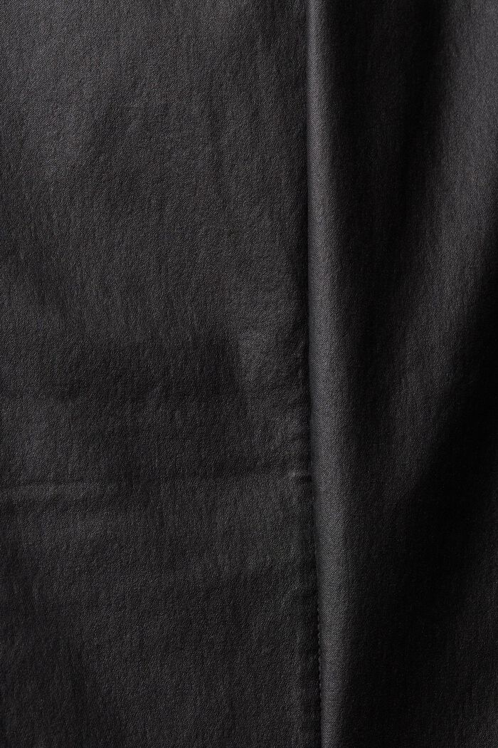 Kalhoty s vysoký pasem a povrchovou úpravou, BLACK, detail image number 5