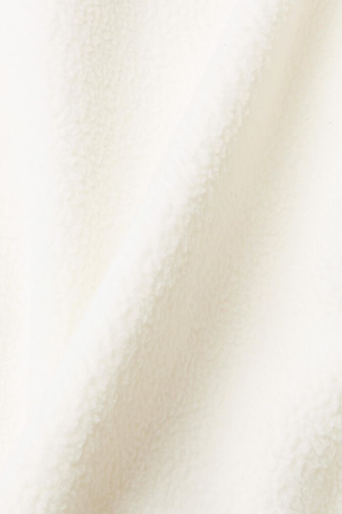 Plyšová flísová mikina s kapucí, OFF WHITE, detail image number 1