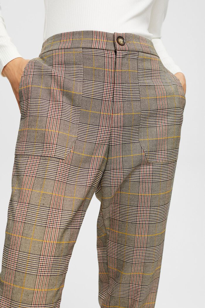 Kalhoty s károvaným vzorem, ANTHRACITE, detail image number 2