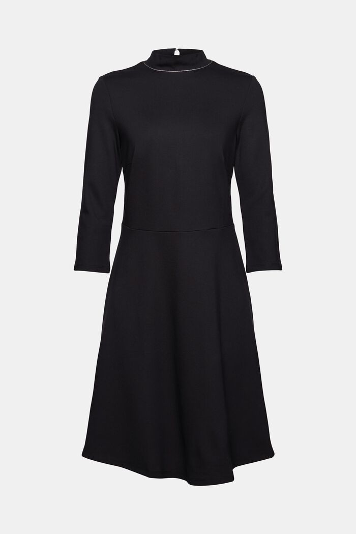 Mini šaty z žerzeje punto, LENZING™ ECOVERO™, BLACK, detail image number 5