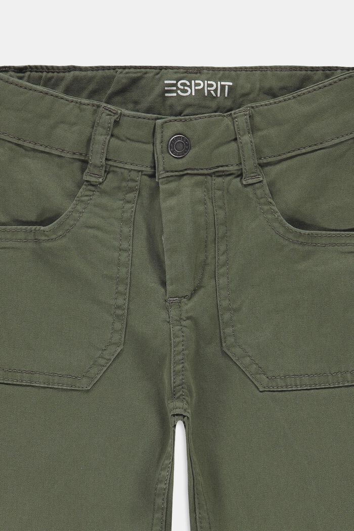 Široké kalhoty ke kotníkům, s nastavitelným pasem, DARK KHAKI, detail image number 2