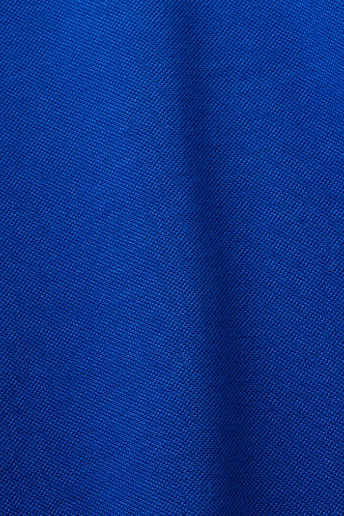 Polokošile z bavlněného piké, BRIGHT BLUE, detail image number 4
