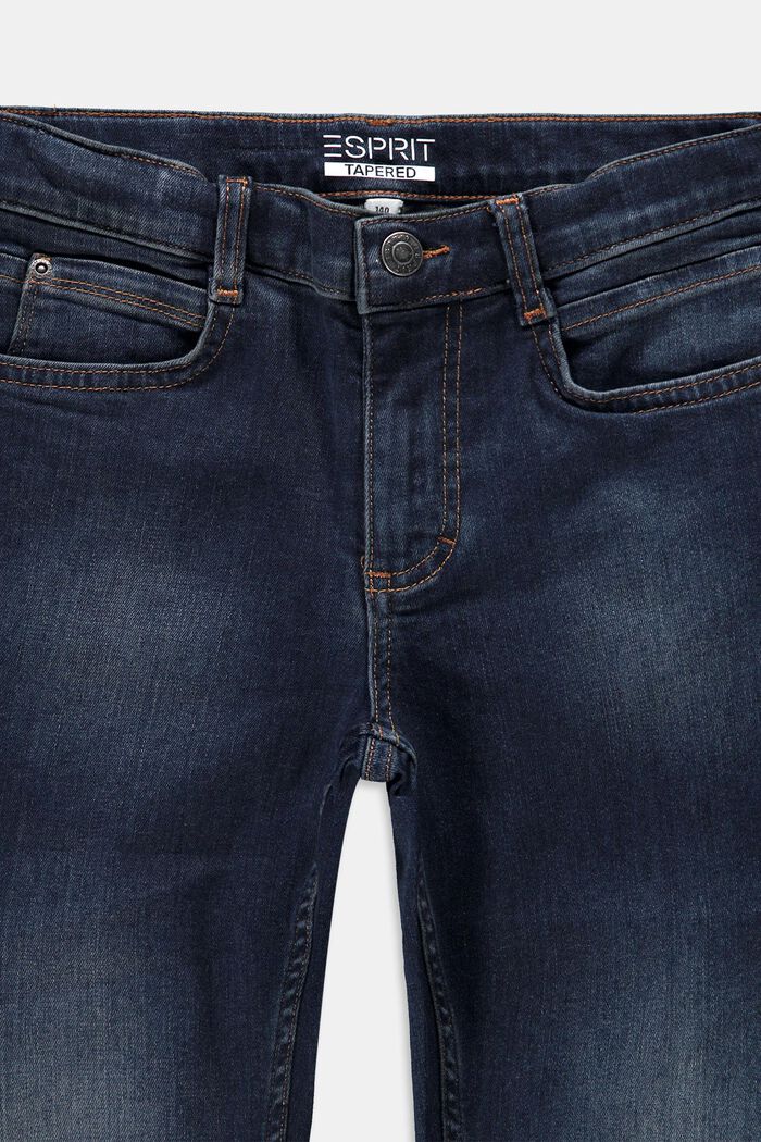 Zužující se džíny s nastavitelným pasem, BLUE BLACK WASHED, detail image number 2