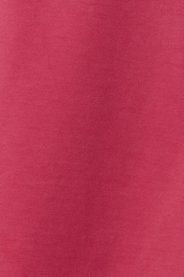 Unisex tričko s logem, z bavlněného žerzeje, PINK FUCHSIA, detail image number 5