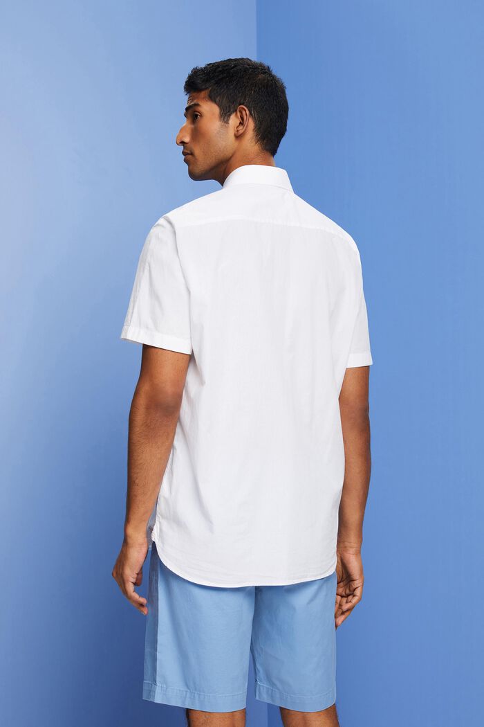 Košile s propínacím límcem a krátkým rukávem, WHITE, detail image number 3