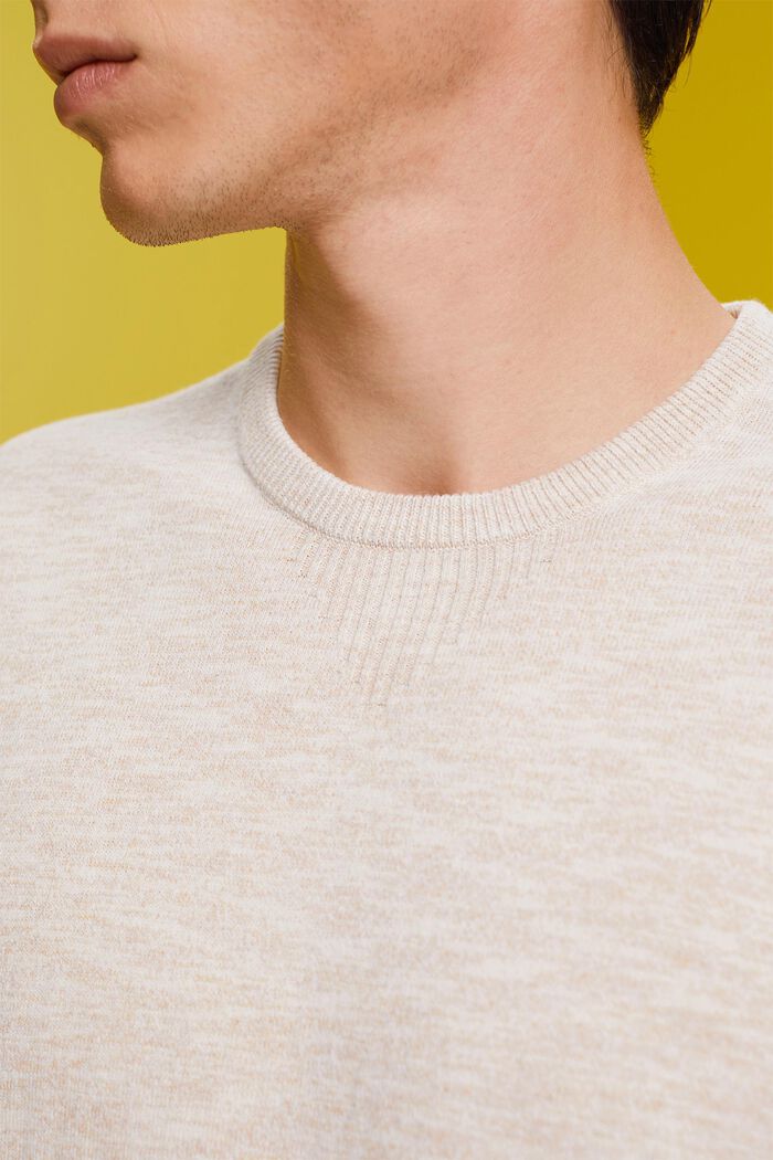 Melírovaný pletený svetřík s krátkým rukávem, OFF WHITE, detail image number 2