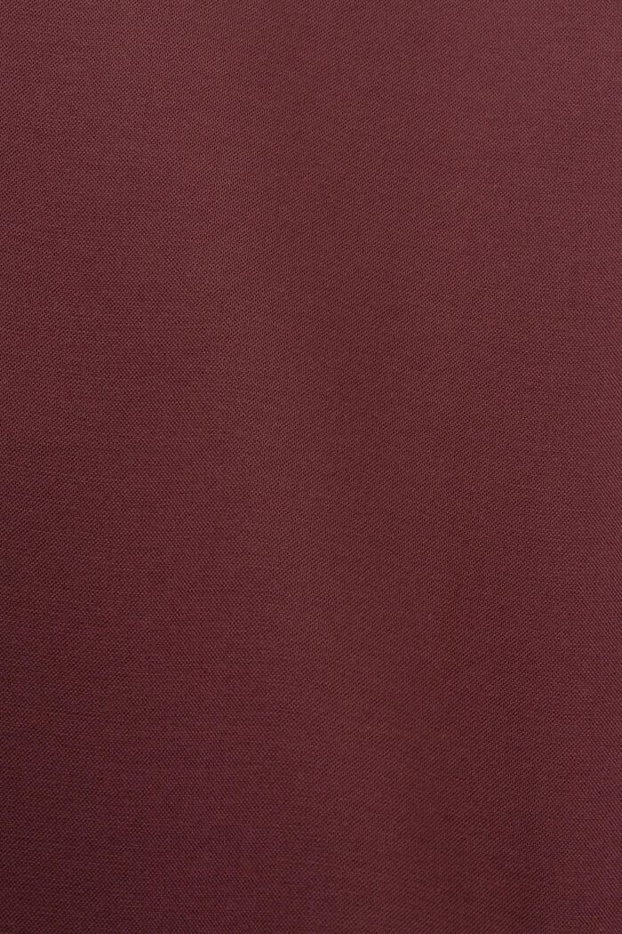 Oblekové kalhoty z žerzeje piké, BORDEAUX RED, detail image number 4