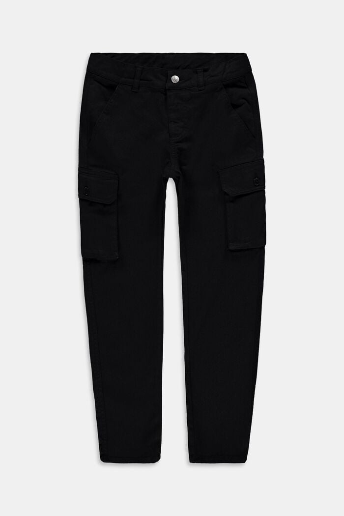 Cargo kalhoty z bavlny, BLACK, detail image number 0