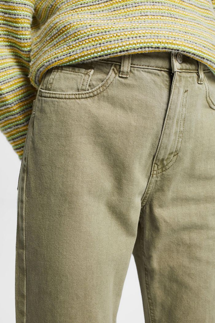 Kalhoty s mrkváčovými nohavicemi a vysokým pasem, LIGHT KHAKI, detail image number 2