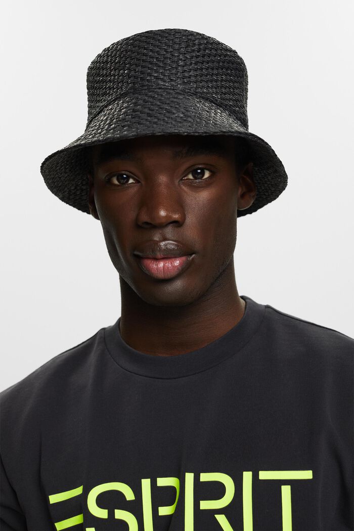 Klobouk bucket hat s košíkovou vazbou, BLACK, detail image number 2