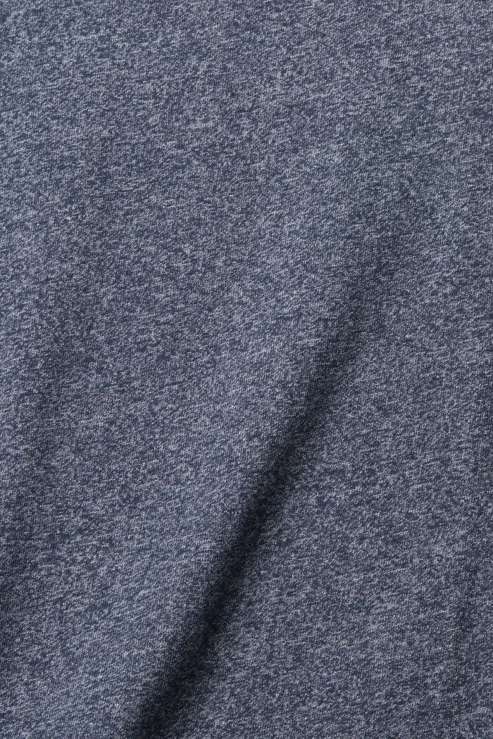 Z recyklovaného materiálu: melírované žerzejové tričko, NAVY, detail image number 1